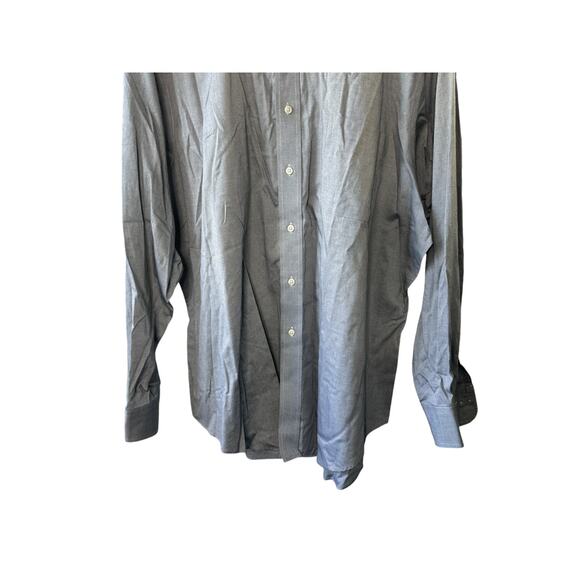 Lauren Ralph Lauren Non Iron Gray Long Sleeve Dress Shirt Men's 18 34/35 - Picture 3 of 5